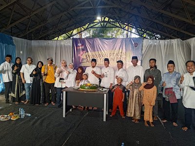 PT. Karya Citra Nusantara saat menyantuni 100 anak yatim piatu dalam syukuran akhir tahun 2024 di halaman PT. KCN, Cilincing, Jakarta Utara. (Foto: Suara Realitas).