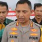 Kapolres Metro Tangerang Kota, Kombes Pol Zain Dwi Nugroho didampingi Kasihumas Kompol Aryono dan Kasat Reskrim Kompol David Kanitero saat menjelaskan kaburnya seorang guru ngaji di Ciledug. (Foto: Suara Realitas).