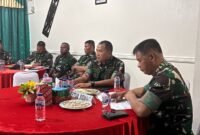 Dandim 1710/Mimika memimpin sidang jabatan Bintara dan Tamtama. (Foto: Istimewa).