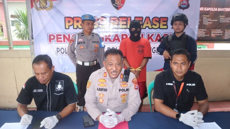 Kapolsek Kresek, AKP A. Suryadi, menjelaskan bahwa penangkapan pelaku berawal dari informasi masyarakat mengenai adanya aktivitas jual beli narkoba jenis sabu di wilayah tersebut (foto:istimewa/Suararealitas.co)