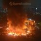 Kebakaran kembali terjadi di pemukiman padat Kemayoran. (Foto: istimewa).