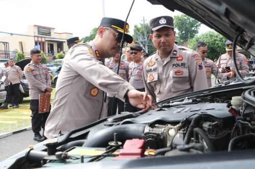 Kapolres Kebumen Cek Kendaraan dan Senjata Api Dinas, Memastikan Semua dalam Kondisi Siap
