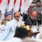 Menteri Desa dan Pembangunan Daerah Tertinggal (Mendes PDT, Yandri Susanto mendampingi Menteri Koordinator (Menko) Bidang Pangan Zulkifli Hasan, pada Rapat Koordinasi Swasembada Pangan dengan Kepala Daerah se-Sumatera Selatan, di Kantor Gubernur Gubernur Sumatera Selatan, Kota Palembang. (Foto: Istimewa).