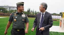 Kasad Dampingi Panglima TNI Terima Kunjungan Kepala Staf Gabungan Angkatan Bersenjata RRT. (Foto: Istimewa).