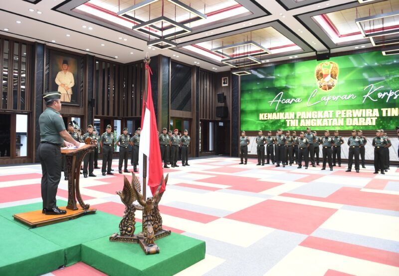 Kepala Staf Angkatan Darat (Kasad) Jenderal TNI Maruli Simanjuntak saat memimpin acara laporan Korps Kenaikan Pangkat Perwira Tinggi (Pati) TNI AD di Markas Besar Angkatan Darat (Mabesad). (Foto: Istimewa).