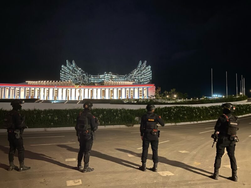 Pasukan Korps Brimob II saat lakukan patroli khusus di IKN. (Foto: Istimewa).