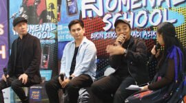 FN Man, produk 2 in 1 spray cologne for men dari WINGS Group, kembali menggandeng DJ ternama seperti Ari Irham, Dipha Barus, dan Freya untuk hadir di lima sekolah menengah atas (SMA) di Jakarta. (Foto: suararealitas.co).