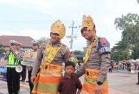 Satlantas Polres Kebumen saat menggelar Art Policing di Alun-alun Pancasila. (Foto: Istimewa).