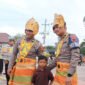 Satlantas Polres Kebumen saat menggelar Art Policing di Alun-alun Pancasila. (Foto: Istimewa).