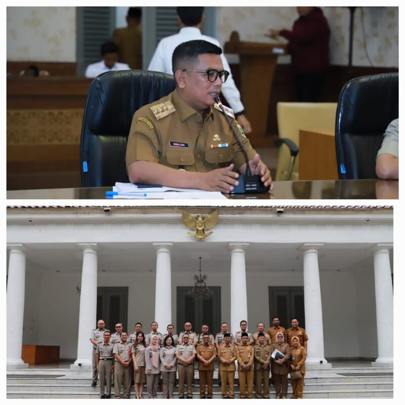 Kepala Kantor Wilayah Badan Pertanahan Nasional Provinsi Banten, Sudaryanto, Senin (10/3/2025) mengunjungi Rumah Dinas Gubernur Banten yang berlokasi di Gedung Negara, Alun-Alun Kota Serang, Banten.(foto:istimewa)