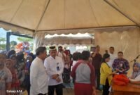 Camat Jayanti H. Yandri Permana S.STP  menyampaikan rasa syukur, karena dalam pelaksanaannya masyarakat sangat tertib dan antusias pada program Gerakan Pasar Murah (GPM) jelang Idul fitri 1446 Hijiriah.(foto:Ekslusif/Suara realitas.co)