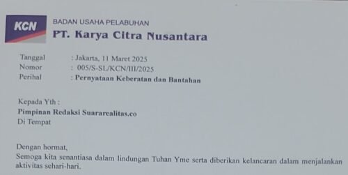 HAK JAWAB: “Oknum Karyawan PT. KCN Marunda Diduga Lakukan Kecurangan Bongkar Muat Batubara”