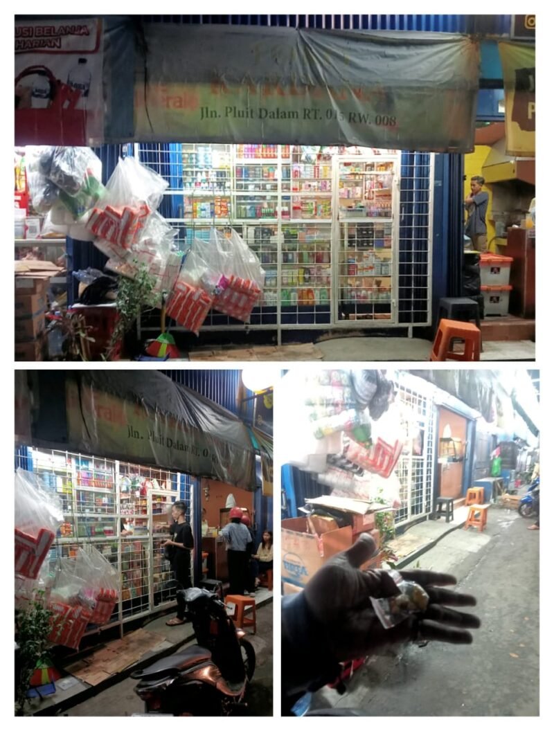 Toko kosmetik yang berjualan pil koplo bebas transaksi di jl. Pluit dalam RT 01/RW 08 penjaringan jakarta Utara (foto:Suararealias.co/Lx)