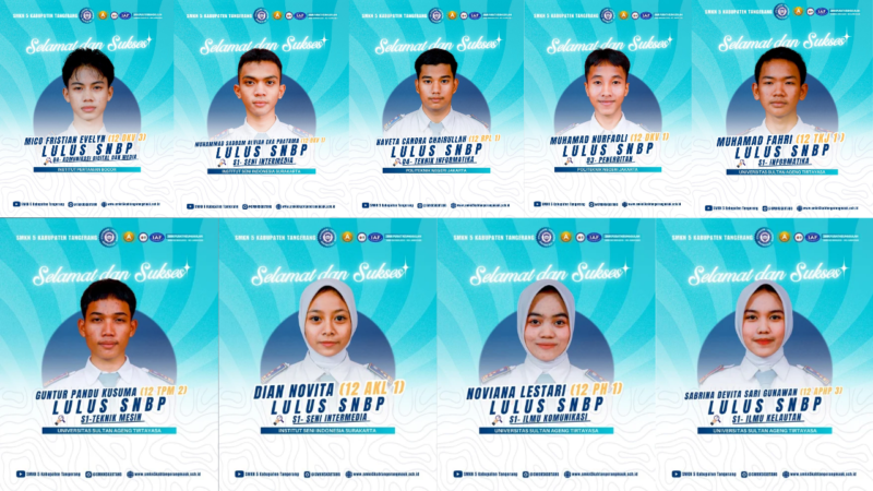 Pengumuman peserta lolos SNBP telah diluncurkan, SMKN 5 Kabupaten termasuk yang sedang berbahagia karena 9 siswanya diterima di perguruan tinggi negeri (PTN) melalui jalur tersebut. (Foto: suararealitas.co).