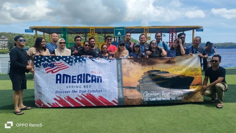 Puncak ulang tahun American Pillo Bali PT Balifoam Nusamegah yang ke-32 sukses digelar di atas Kapal Pesiar Bounty Cruise. (Foto: suararealitas.co).