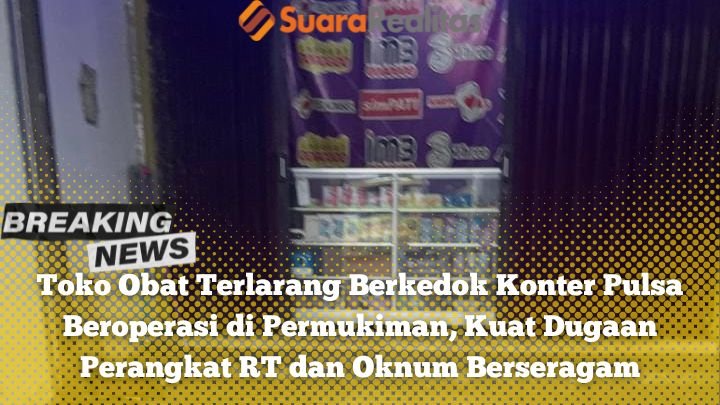 Toko Penjual Obat Terlarang Berkedok Konter Pulsa (foto: suararealitas).