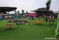 Arena bermain anak di Pasar Kemis, Kabupaten Tangerang, The Nice Playland yang disinyalir tak kantongi perizinan nekad beroperasi. (Foto: suararealitas.co).