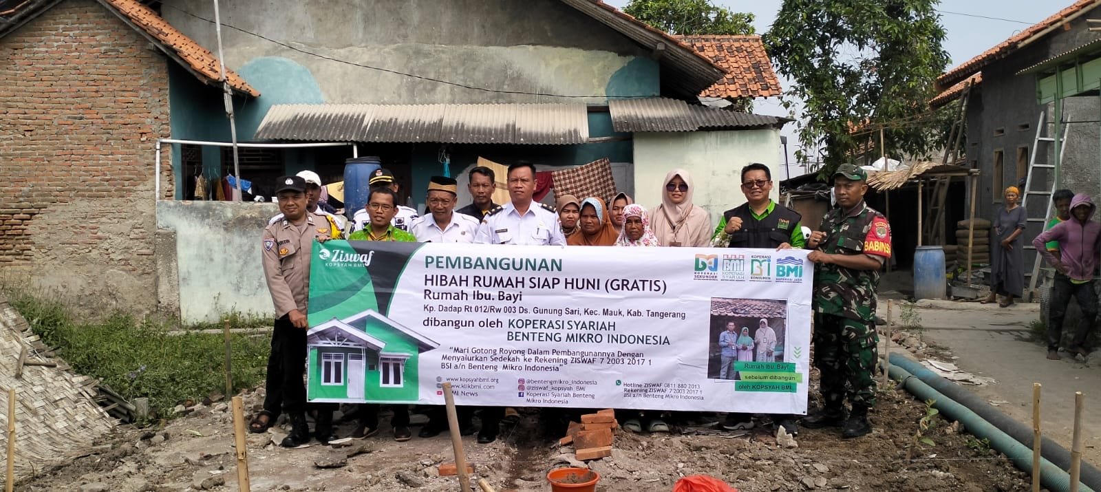 Satu Unit RTLH Warga Desa Gunung Sari di Bedah Koperasi BMI.