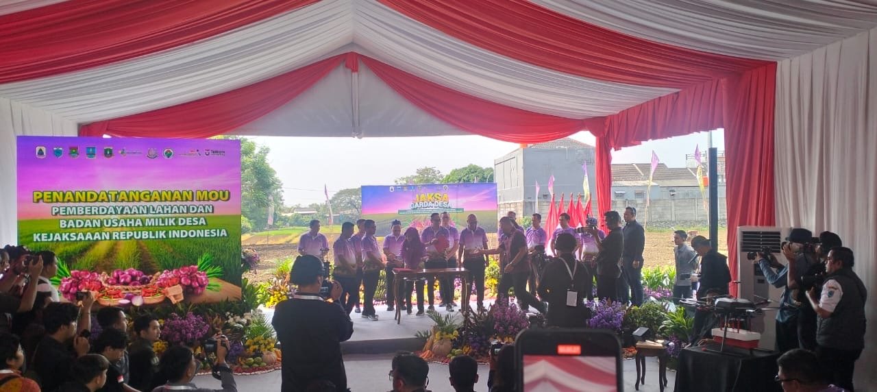 Kejaksaan Agung RI Inisiasi Wujudkan Kemandirian Pangan dari Program JAGA DESA Melalui Penandatanganan MoU/Nota Kesepakatan antara Bupati Tangerang