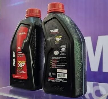 POWER XP MATIC: varian baru oli Yamalube yang resmi di rilis di PRJ. (Foto: suararealitas.co/Akbar).