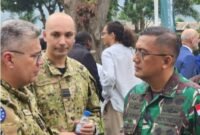 POTRET: Wakil Komandan Pasukan MINUSCA, Mayjen TNI Maychel Asmi saat berlangsungnya peringatan Bastille Day ala Perancis. (Foto: Istimewa).