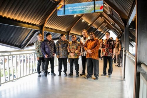 Gubernur DKI Resmikan Hak Penamaan Stasiun LRT Jakarta Boulevard Utara Summarecon Mall dan Fasilitas Jembatan Penghubung