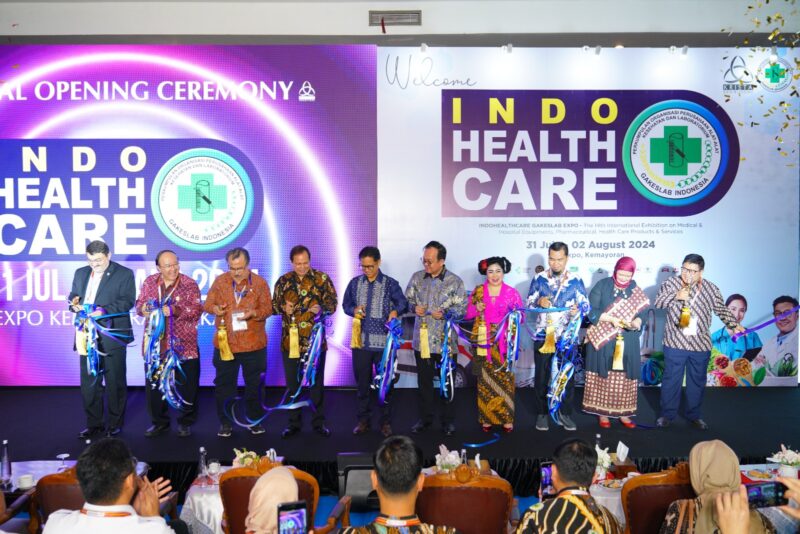POTRET: opening ceremony Indo Health Care Gakeslab Expo 2025 di Jiexpo Kemayoran. (Foto: Istimewa).