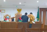 POTRET: gugatan wanprestasi PWI Pusat, tergugat I dan II mangkir tanpa alasan. (Foto: Istimewa).