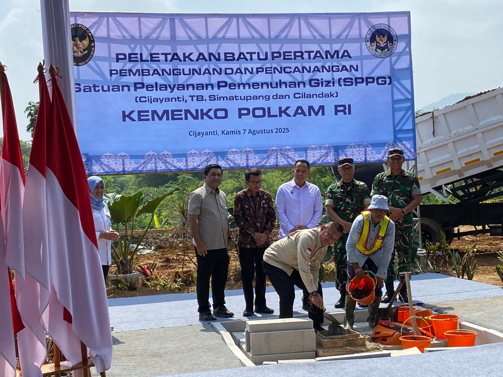Wamenko Polkam Resmikan Dapur SPPG di Cijayanti, Percepat Program Makan Bergizi Gratis Nasional