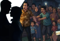 ILUSTRASI: Sebuah drama penggerebekan yang tak biasa terjadi jelang subuh di Kendal dengan melibakan perwira polisi dan seorang janda. Perwira polisi tersebut belakangan diketahui menjabat sebagai Kapolsek dalam wilayah hukum Polres Kendal. (Foto: Dok.Canva/Ist)