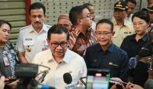 POTRET: Gubernur DKI Jakarta, Pramono Anung  saat blusukan ke Kios Blok M. (Foto: Istimewa)