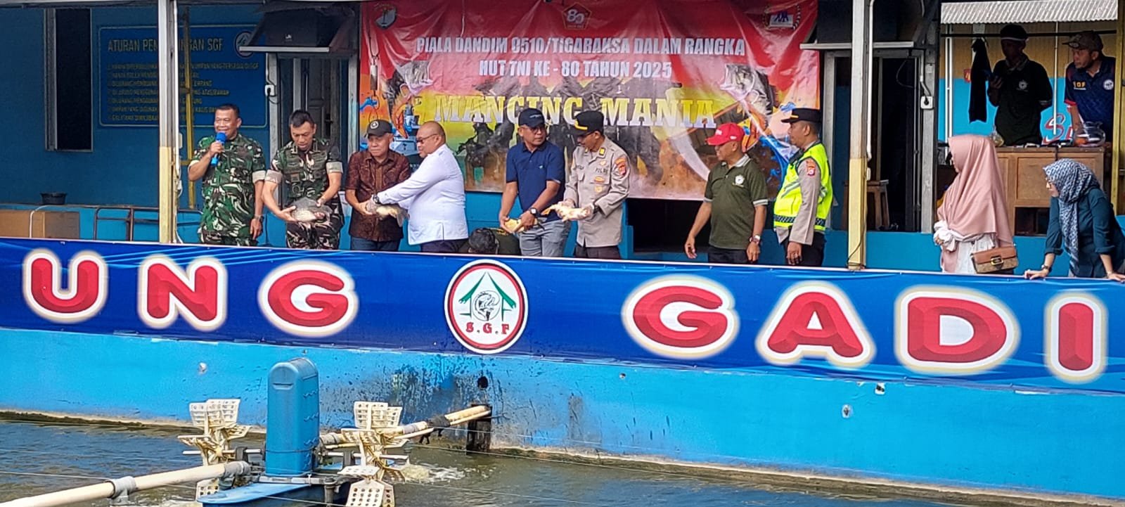 Bikin Hati Rakyat Senang, Dandim 0510/Trs Buka Lomba Mancing Mania
