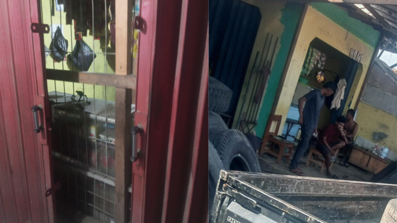 POTRET: dua lokasi titik transaksi peredaran pil koplo di Karawang. (Foto: suararealitas.co).