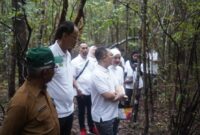 POTRET: aksi kecil untuk perubahan besar: Jasaraharja Putera saat tanam pohon pelepak dan dukung pariwisata berkelanjutan di Belitung. (Foto: Istimewa).