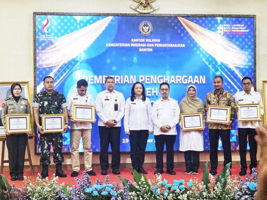 BRI Branch Office Serang Raih Penghargaan Mitra Kerja Berkontribusi Aktif Dari Kantor Wilayah Direktorat Jenderal Pemasyarakatan Banten