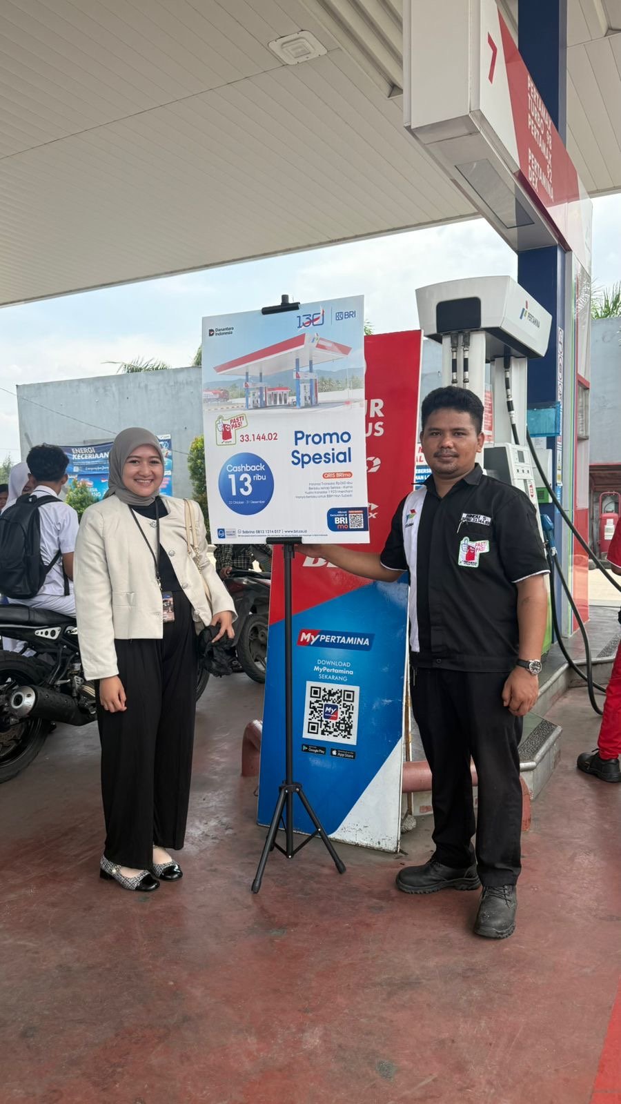 Kolaborasi BRI Hayam Wuruk dan SPBU Muara Baru: Promo Cashback BRImo Diminati Pelanggan
