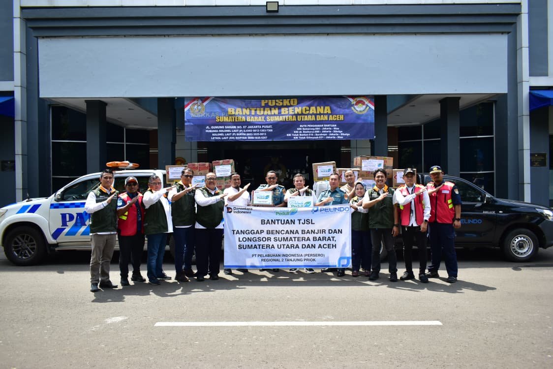 Pelindo Regional 2 Tanjung Priok Salurkan Bantuan Tanggap Bencana Banjir dan Longsor di Sumatera Barat, Sumatera Utara dan Aceh