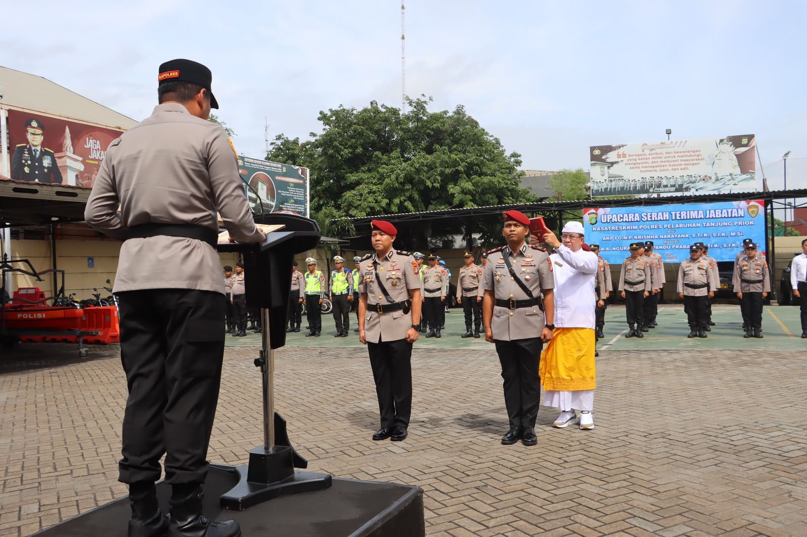 Polres Priok Gelar Upacara Serah Terima Jabatan Kasatreskrim