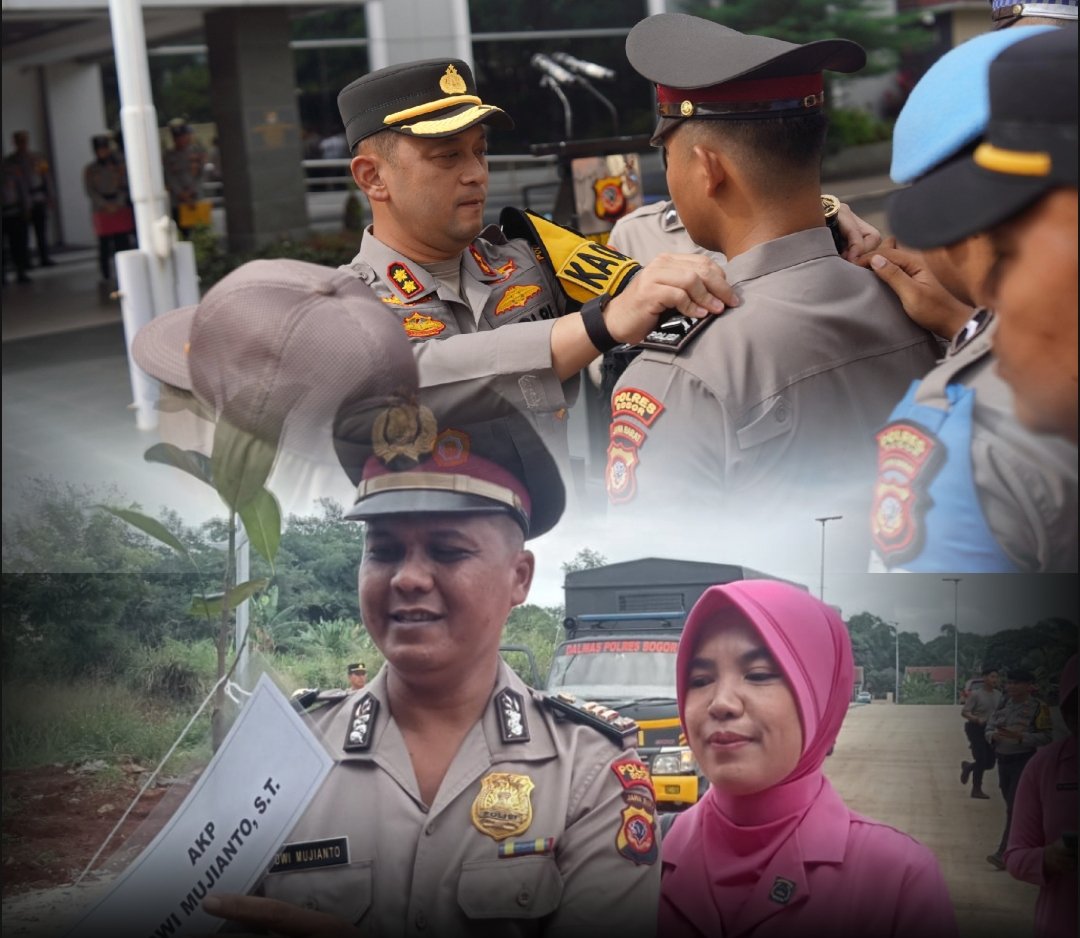 Kapolres Bogor Polda Jabar Pimpin Apel Kenaikan Pangkat, Lanjutkan Penanaman Pohon