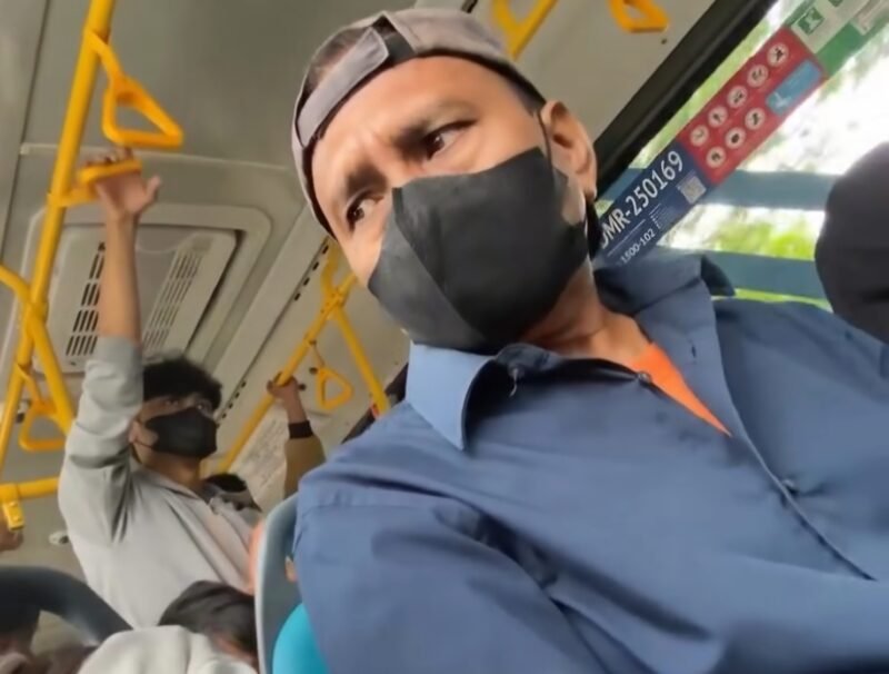 POTRET - terduga pelaku pelecehan seksual di Transjakarta yang viral di Instagram pribadi @anstsyzhr_ (Foto: Tangkapan Layar/Ist).