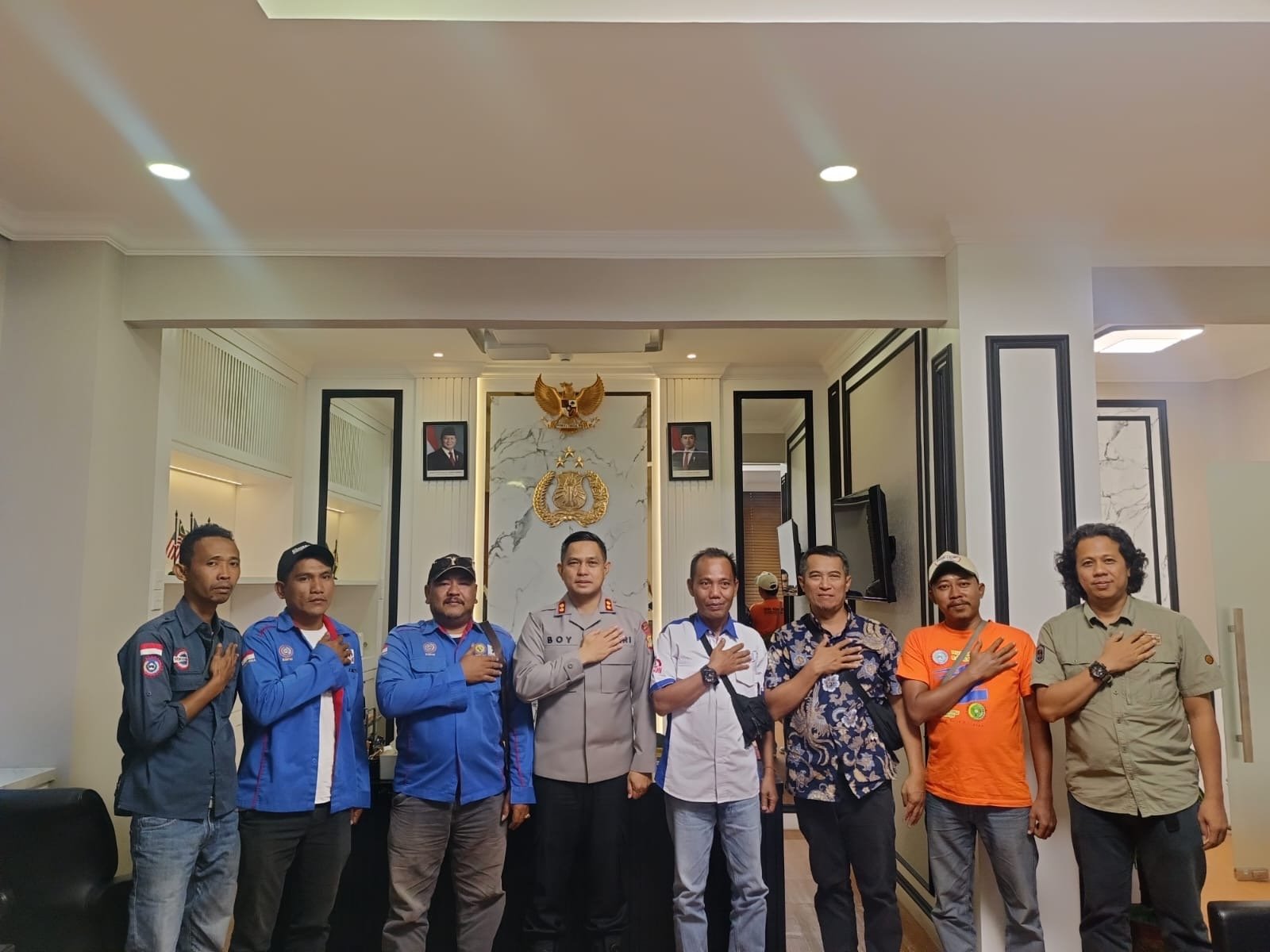 Kapolres Tangsel Terima Kunjungan Silaturahmi Elemen Serikat Buruh