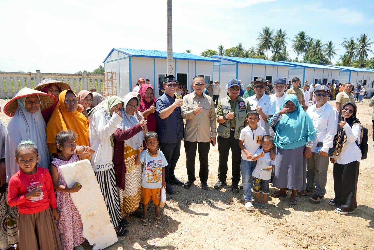 Tinjau Huntap di Aceh Utara, Wamenko Polkam : Negara Hadir Bantu Rakyat Aceh terdampak Bencana