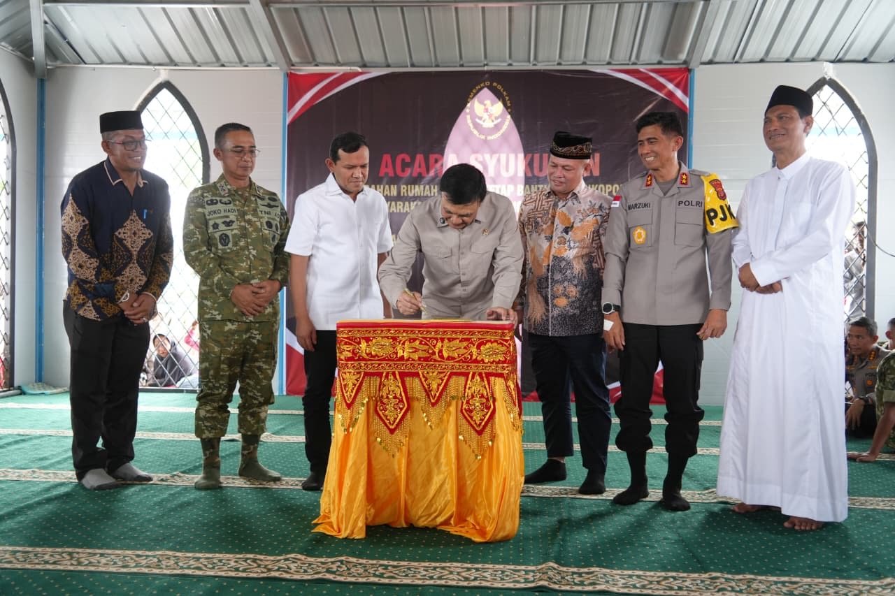 Resmikan 104 Huntap di Aceh Utara, Menko Polkam Tegaskan Negara Hadir Membantu Rakyat