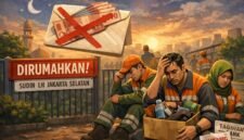 ILUSTRASI - skandal PJLP Jaksel meledak! 56 pekerja dirumahkan jelang Lebaran (Idulfitri), dan dugaan setoran Rp10–Rp35 Juta ke oknum Sudin LH terkuak. (Foto: Ekslusif Suara Realitas).