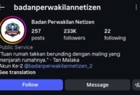 POTRET - akun media sosial milik Badan Perwakilan Netizen (BPN) statusnya dipertanyakan, dan Praktisi memastikan IG tersebut bukan akun Pers. (Foto: Tangkapan Layar/Istimewa).