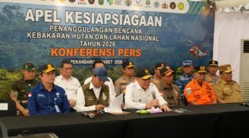 Menko Polkam Pimpin Apel Kesiapsiagaan Karhutla 2026 di Riau, Tegaskan Komitmen Pencegahan Dini