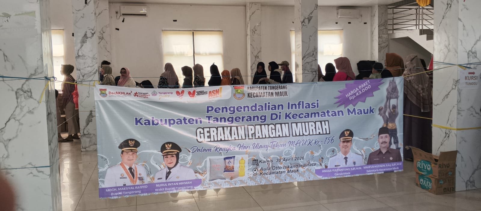 Rayakan HUT ke-156, Mauk Gelar Gerakan Pangan Murah: Warga Senang dan Ekonomi Berputar