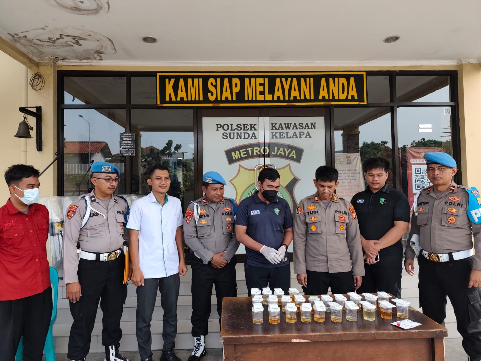 Operasi Gaktibplin dan Tes Urine di Polsek Sunda Kelapa Seluruh Personel Negatif Narkoba