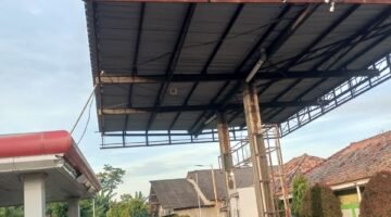 POTRET - kondisi terkini SPBU milik oknum anggota DPRD Purwakarta, dan diduga adanya praktik penyelewengan BBM subsidi jenis Pertalite di Kabupaten Karawang. (Foto: Eklusif Suara Realitas/MasDo).