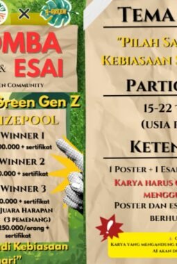 Rayakan HUT Ke-9, Komunitas A-Green Gelar Lomba Poster dan Esay